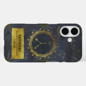 Kanker Dark Zodiac Astrologie: Zwart & Goud Case-Mate iPhone Case (Achterkant (horizontaal))