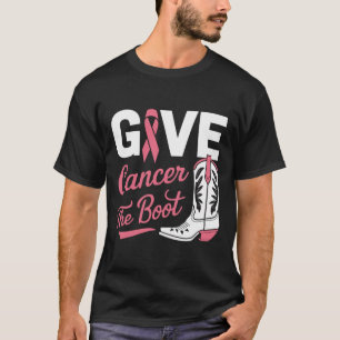 Kanker De Boot Cowgirl Borstkanker Roze Lint T-shirt
