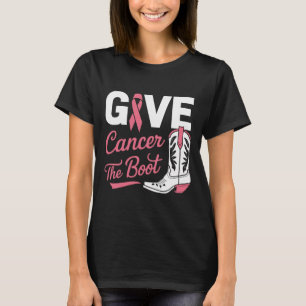 Kanker De Boot Cowgirl Borstkanker Roze Lint T-shirt