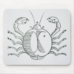 Kanker (de krab) een illustratie uit de 'Poëtisch Muismat