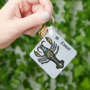 Kanker de krab,  teken van de dierenriem sleutelhanger