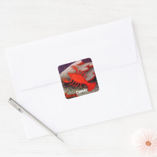 Kanker de Krab Zodiac teken Verjaardagsfeest Vierkante Sticker