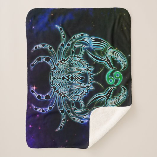kanker de krab zodiadedeken sherpa deken (Voorkant)