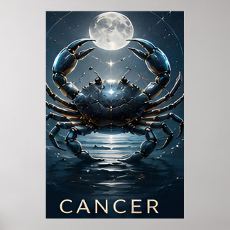 Kanker Dierenriem Krab Hemel Astrologie Symbool Poster