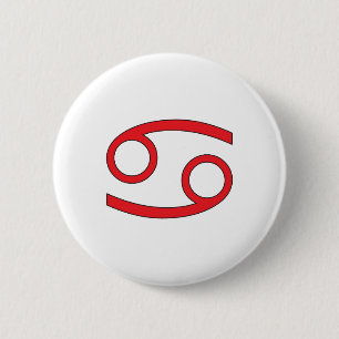 Kanker, Dierenriem symbool, horoscoop Ronde Button 5,7 Cm