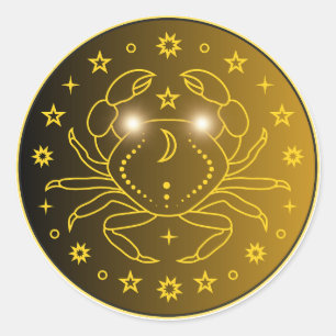 Kanker Dierenriemsymbool Minimaal Hemels Symbool Ronde Sticker