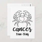 Kanker, dierentuinteken briefkaart (Voorkant / Achterkant)