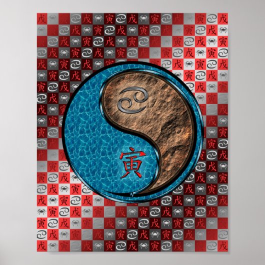 Kanker en aarde tijger poster (Voorkant)