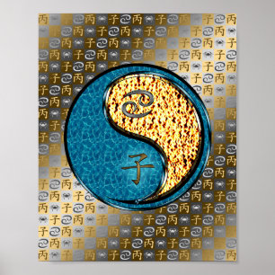 Kanker en brand Rat Poster