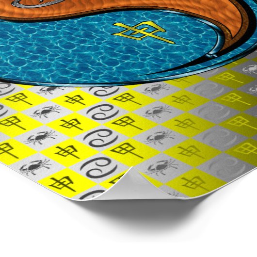 Kanker en houten aap poster (Hoek)