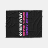 Kanker en huiselijk geweld Awareness Month Support Fleece Deken (Voorkant (Horizontaal))