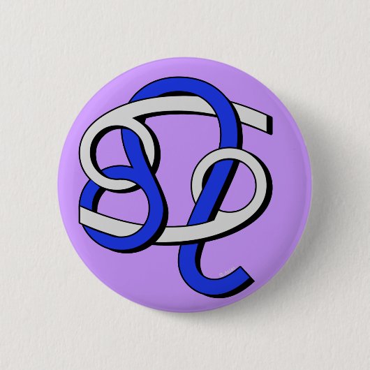 Kanker en Leo GyB Ronde Button 5,7 Cm (Voorkant)
