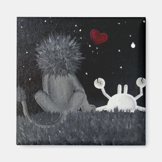 Kanker en Leo Love Magnet Magneet (Voorkant)