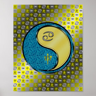 Kanker en metalen aap poster
