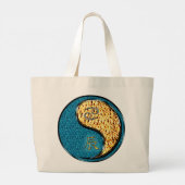 Kanker en vuur draak grote tote bag (Achterkant)