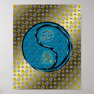 Kanker en water draak poster