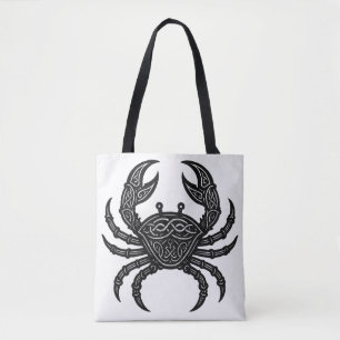 Kanker — Geplaagde Inkt Zodiac Krab Draagtas