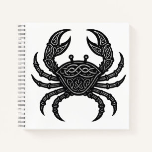 Kanker — Geplaagde Inkt Zodiac Krab Notitieboek