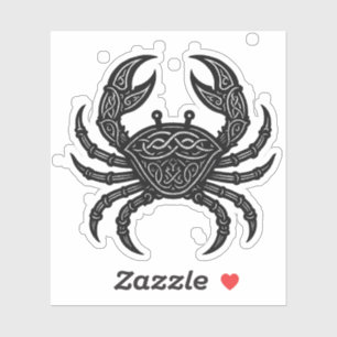 Kanker — Geplaagde Inkt Zodiac Krab Sticker