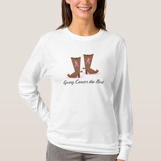 Kanker geven - Boot - Borstkanker Tshirt (Voorkant)