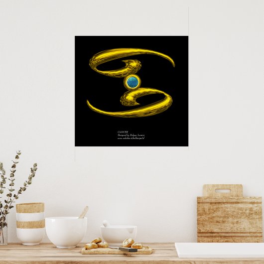 KANKER/GOLD ZODIAC BIRTHDAY SIGN POSTER (Keuken)