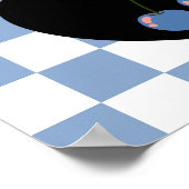 Kanker Gotische esthetische geruit kersen kunst Poster (Hoek)