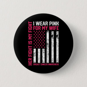 Kanker Haar gevecht is mijn gevecht Ik Draag Roze Ronde Button 5,7 Cm
