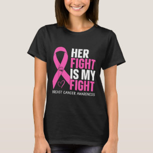 Kanker Haar gevecht is mijn strijd tegen borstkank T-shirt