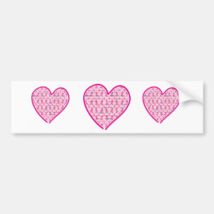 Kanker-hart Bumpersticker