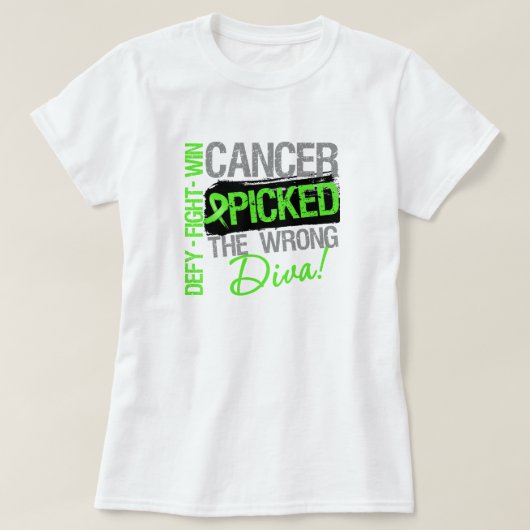 Kanker heeft de verkeerde diva non-Hodgkins lymfoo T-shirt (Design voorkant)