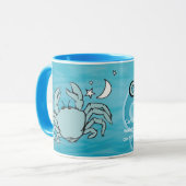 Kanker Het krabwater teken astrologische mok (Voorkant links)