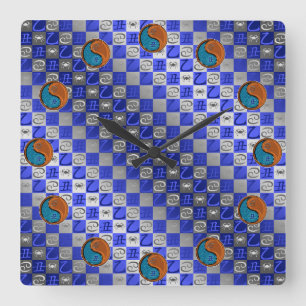 Kanker & Houten Os Vierkante Klok