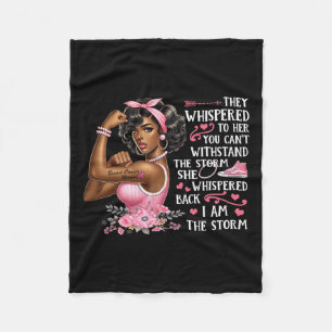 Kanker Ik ben het Storm Zwarte Vrouwen We Draag Ro Fleece Deken