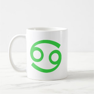 Kanker in het groen koffiemok