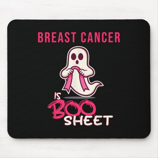 Kanker is de maand van het Boo Sheet Awareness Muismat (Voorkant)