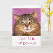 Kanker is een grappige kat kaart (Gele Bloem)