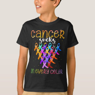 Kanker is verschrikkelijk in elke kleur linten ste t-shirt