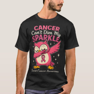 Kanker kan mijn Sparkle Dabbing Uil bewustzijn nie T-shirt
