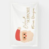 kanker. Kerstmis Aangepaste #team naam Banner Sign (Verticaal)