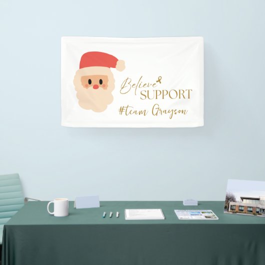 kanker. Kerstmis Aangepaste #team naam Banner Sign (Beurs)
