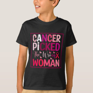 Kanker koos de verkeerde vrouw Borstkanker T-shirt