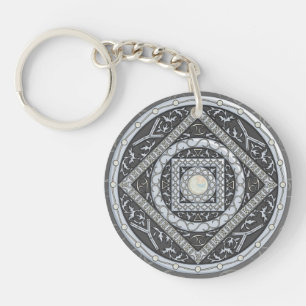 Kanker Mandala Acryl Sleutelhanger