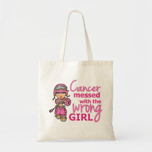 Kanker met het verkeerde meisje 2 borstkanker tote bag