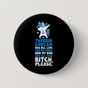 Kanker mijn zoon, citeer Unicorn Ronde Button 5,7 Cm