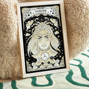 Kanker Nurturing Water Teken Zodiac Poster