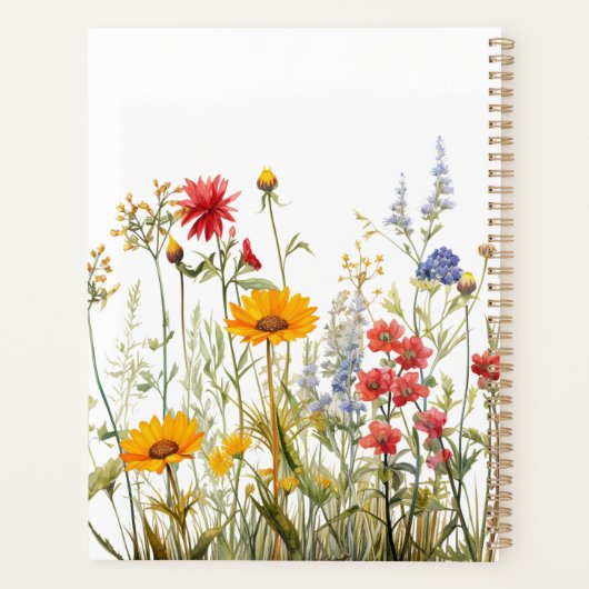 Kanker Ondersteuning Aanmoediging Wildbloemen Planner (Achterkant)