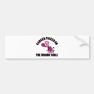 Kanker op de verkeerde MEISJE! Bumpersticker