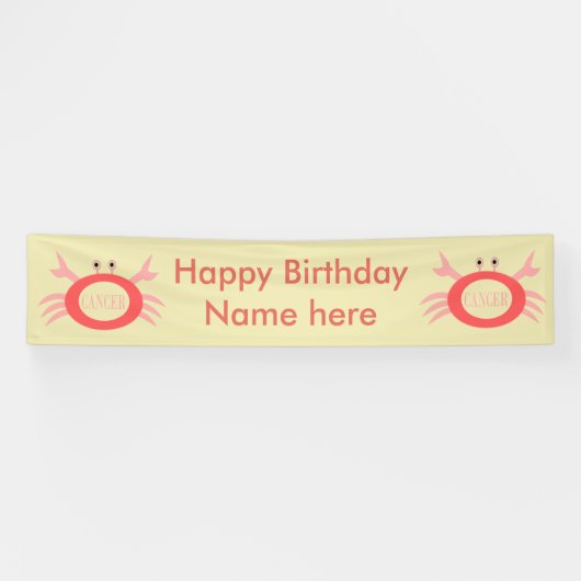 Kanker Star Sign Crab Banner (Horizontaal)