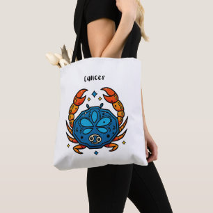 Kanker Sterrenbeeld Pop Art - Retro Hemelse Krab Draagtas