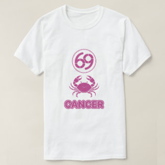 Kanker Sterrenbeeld Roze Sjabloon Y2K T-shirt